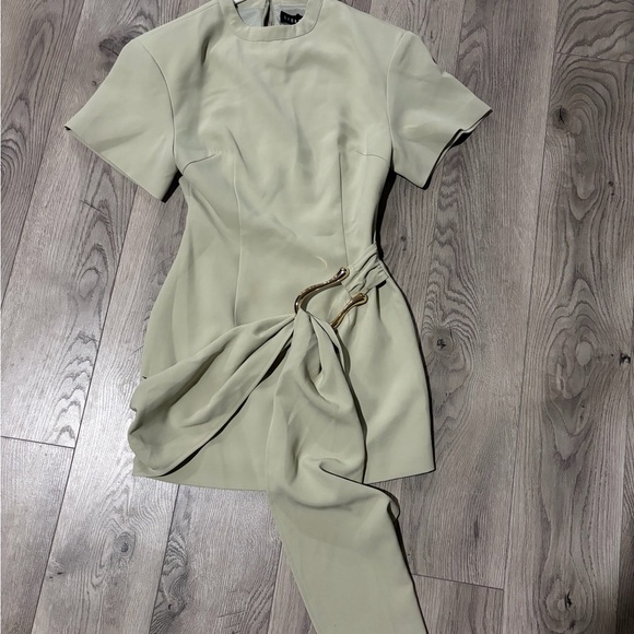Lioness Dresses & Skirts - Lioness matcha colored martini Dress with Gold Details